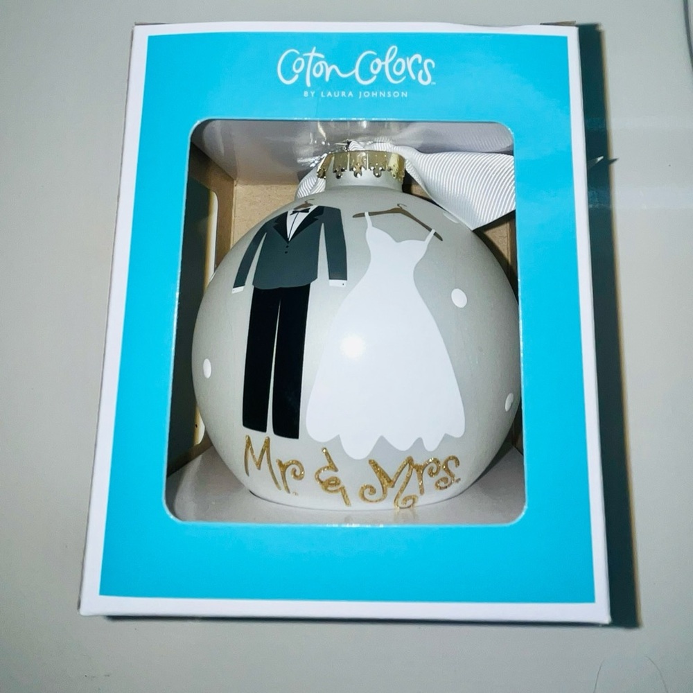 Coton Colors Mr. and Mrs, Ornament